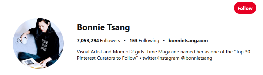 Bonnie Tsang Pinterest Influencers