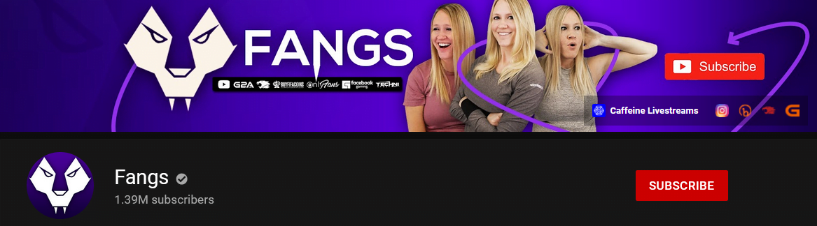 Fangs Female Gamers On YouTube