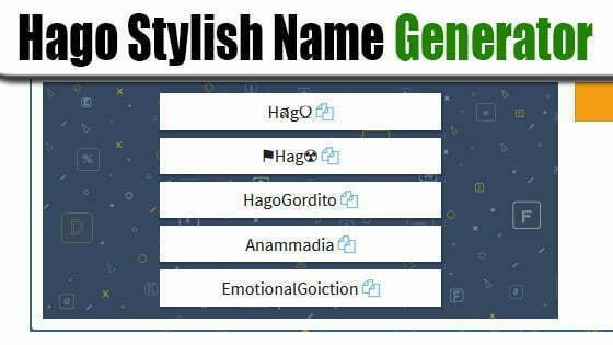 Hago stylish name for girl and Boy generator