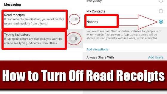 How to Turn Off Read Receipts