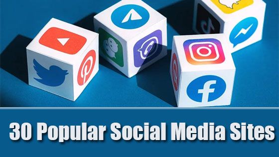 Popular Social Media Sites